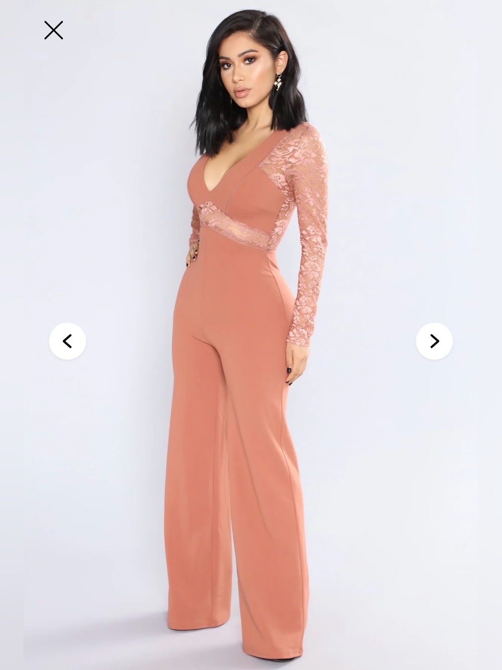 Fashion Nova Hanna Lace Cut Out Jumpsuit - Rose - Picture 4 of 5